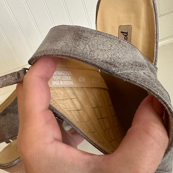 Paul Green Cayanne Peep Toe Sandal in Smoke Leather - Picture 10 of 11